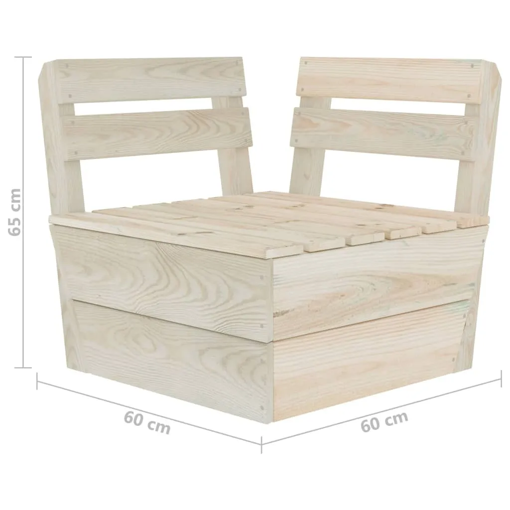 Divano pallet modulare sezione angolare Legno di abete impregnato - 8