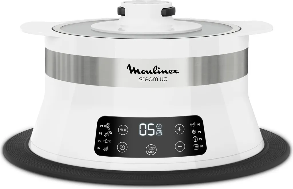 Cuisiner Vapeur sans Encombrement avec Steam Up Moulinex 550W Blanc Inclus