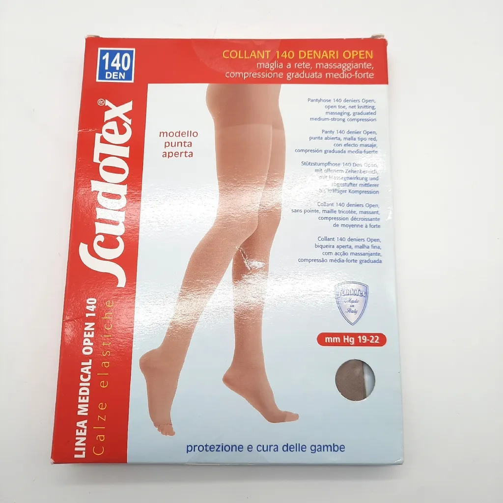 Scudotex Panty 140 Denier Open Dentelle Naturel Taille 5 - Compression