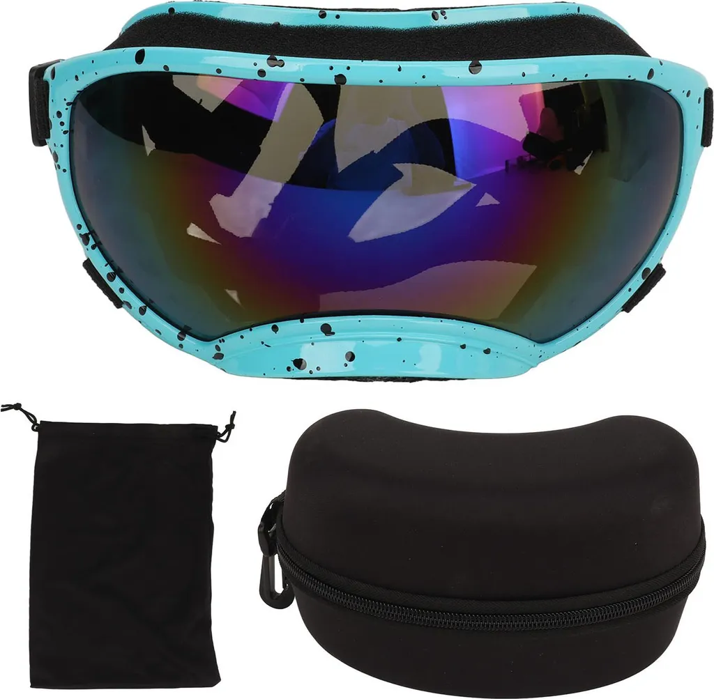 Lunettes de soleil pour chiens idéales pour balade moto et plage bleu