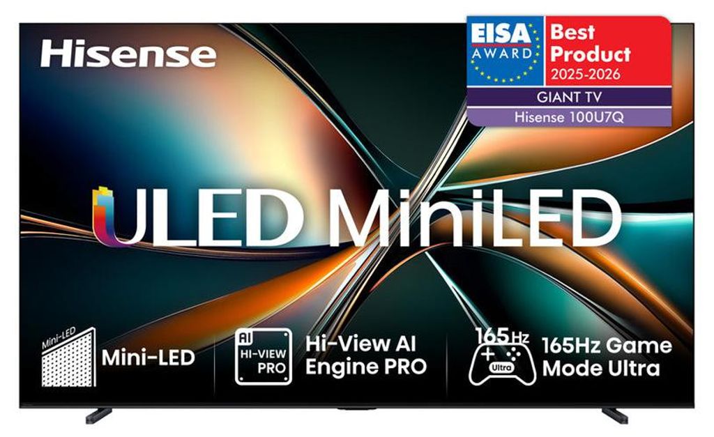 Hisense 100U7Q, 2,54 m (100"), 3840 x 2160 px, ULED, Smart Zdjęcie produktu 