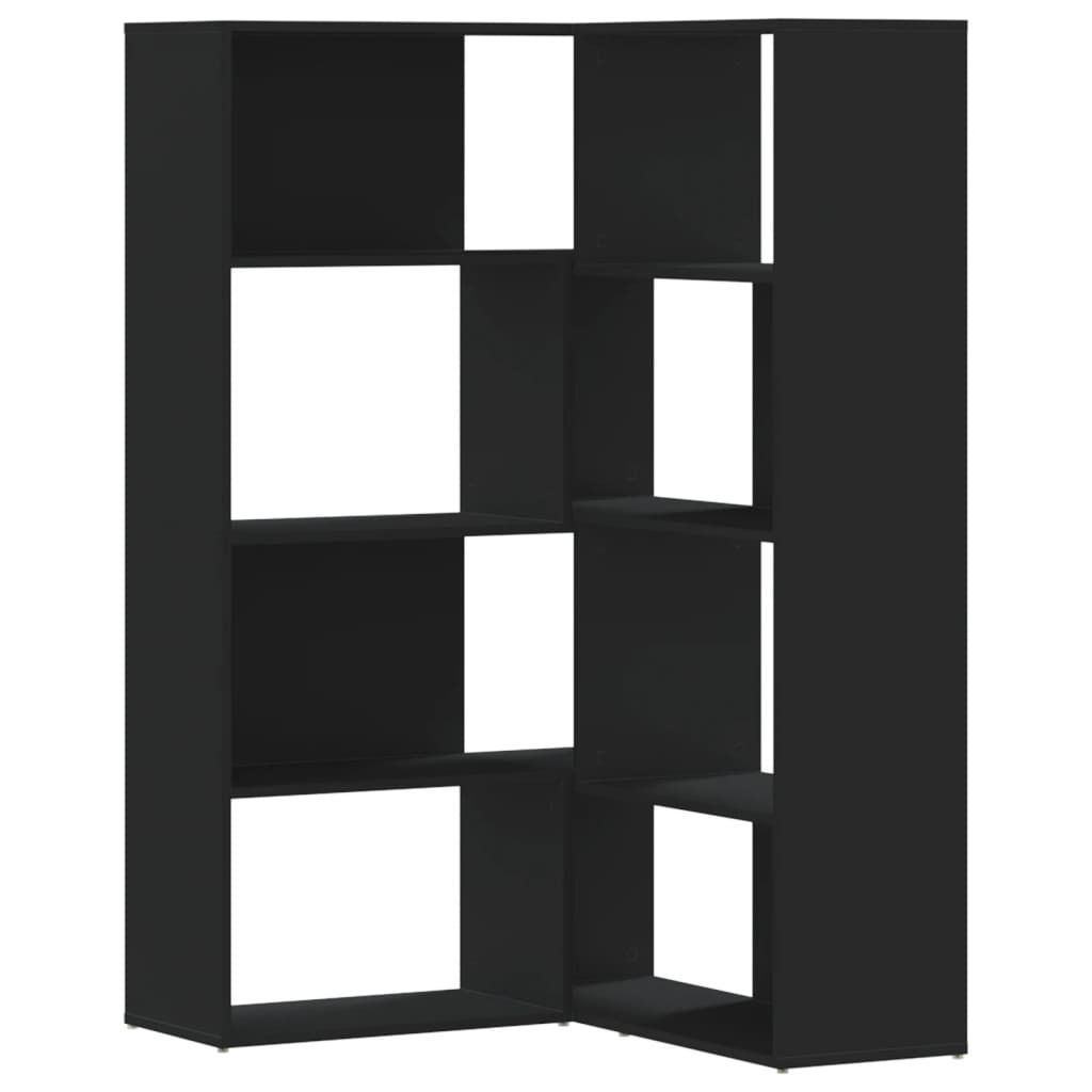 vidaXL Rohový regál 4 police černý 85x85x140 cm materiál na Obrázek produktu 