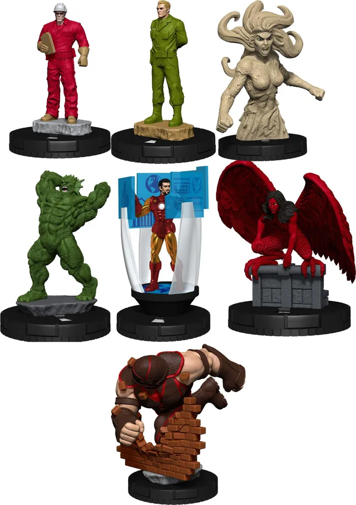 Marvel HeroClix Klocki Zniszczenia Brick de 12 Boosters Figurines