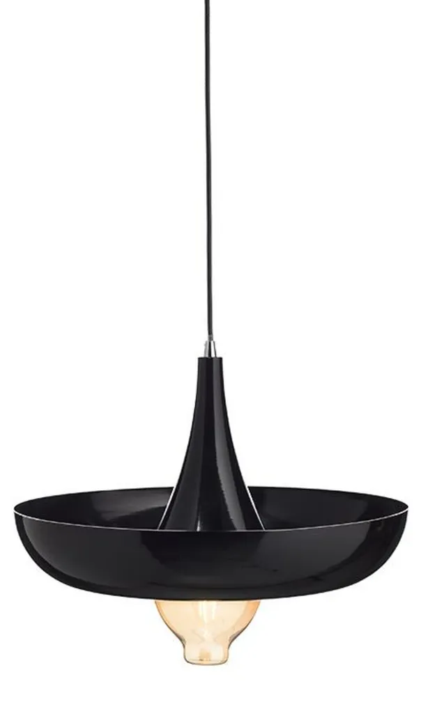 Suspension ACA Prim OD5435BK - Luminaire de Plafond Design Noir Industriel