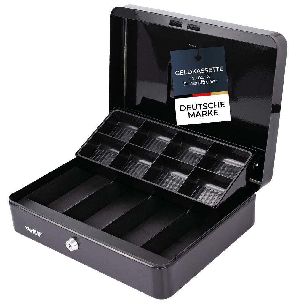 Geldkassette von HMF mit 30 Breite in Schwarz KI-generiertes Bild