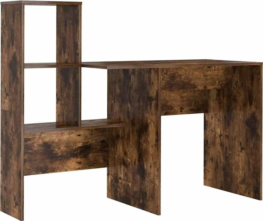 vidaXL Scrivania in rovere affumicato 131,5 x 50 x 106,5 cm Materiale a base di legno