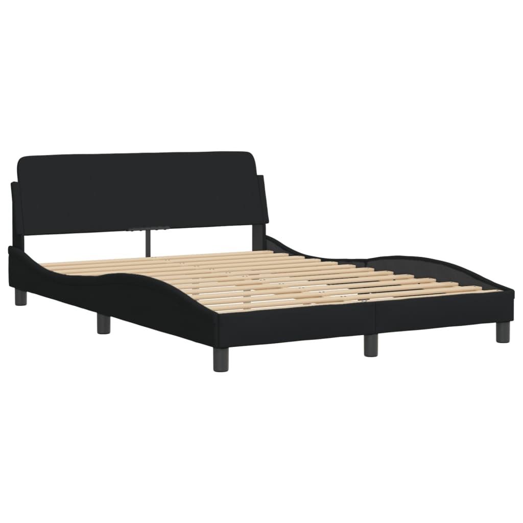 (Saisonschlussverkauf)Bettgestell Erwachsene - modernen Design - Jugendbett/Polsterbett - "Dover" Schwarz 140x190 cm Stoff - Klassische Betten ...