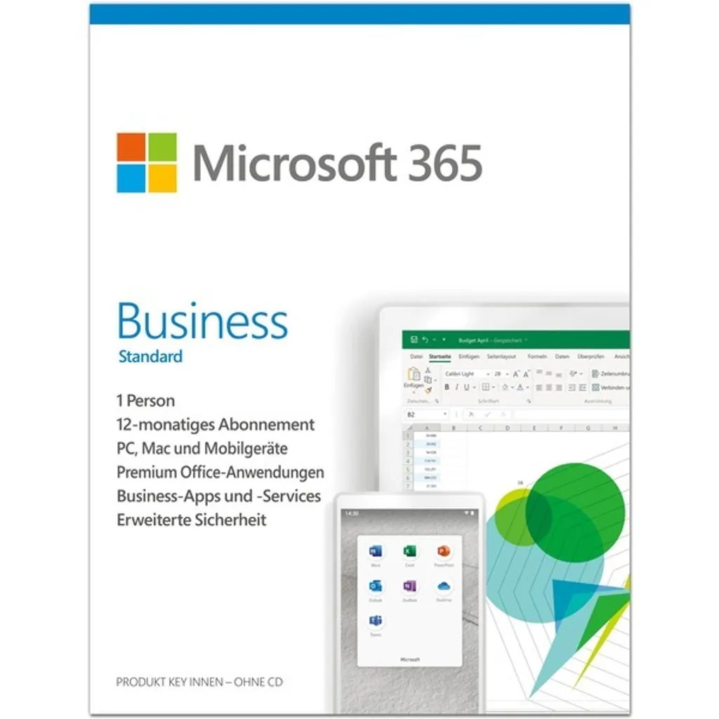 Microsoft 365 Business Standard Solution Bureau 1 User Win/Mac P8