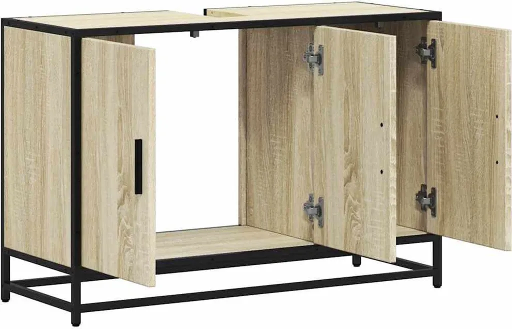 Miglior Mobile Bagno 90cm SYFAX Rovere Sonoma | Qualità Massello - 7