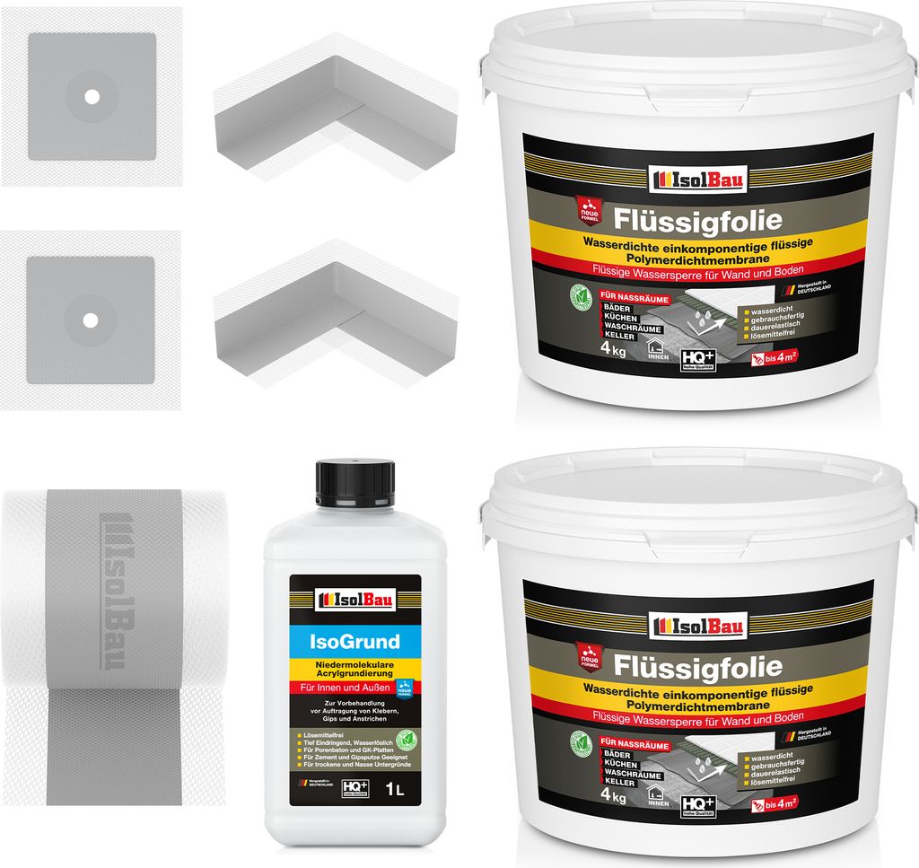 Isolbau Dicht-Set - Inkl. 1x Flüssigfolie (8 kg), 1x Produktbild 
