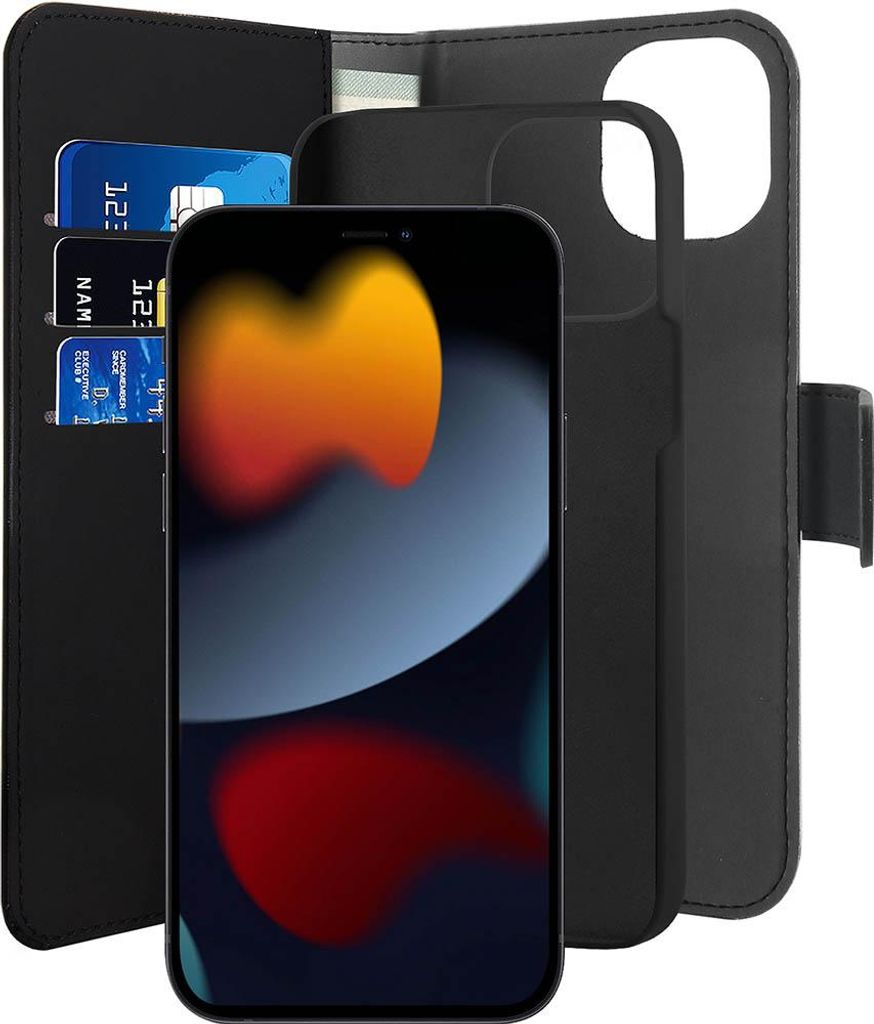 Puro Wallet Detachable Iphone 13 Mini 5,4 2W1 Czarne/Black Image du produit 