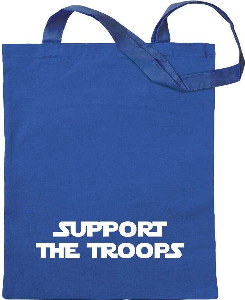 Kiwistar - Baumwolltasche - royalblau - Support The Troops II - Turnbeutel Fun Rucksack Sport Beutel Gymsack Ziehgurt