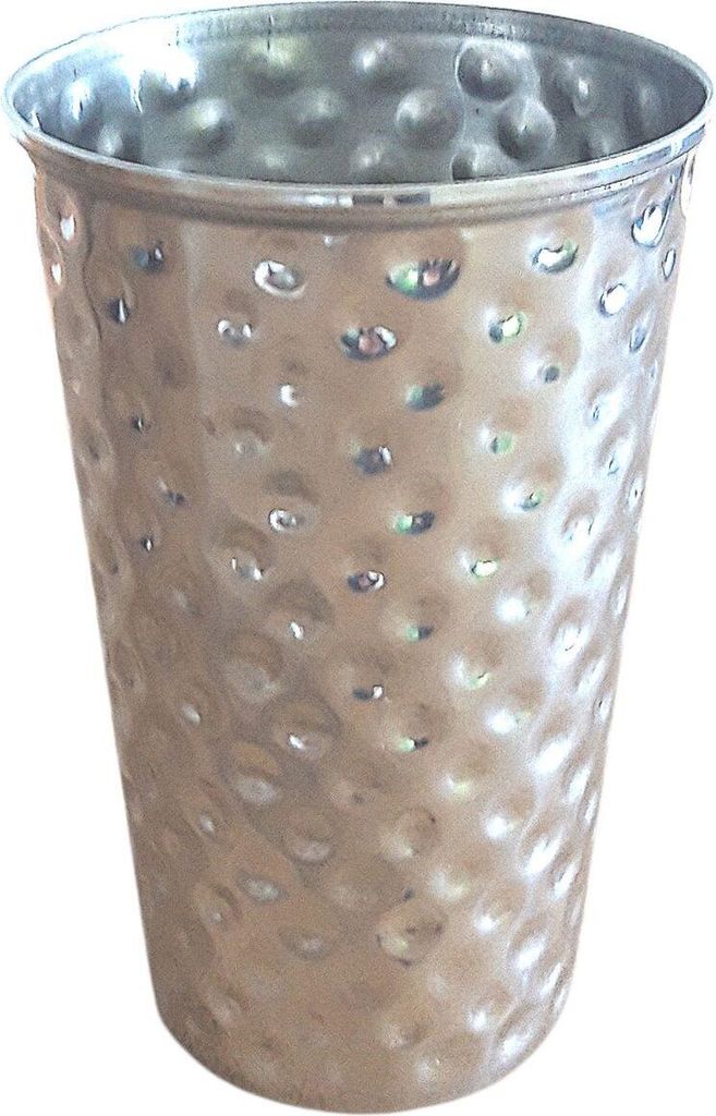 BURI Edelstahl Becher 500ml gehämmert Trinkbecher Produktbild 