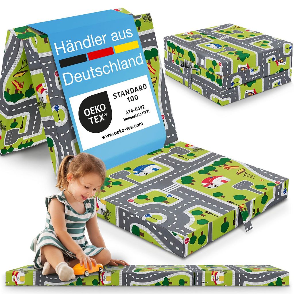 ELONEO Klappmatratze, 9cm hoch, Klappmatratze Kinder Produktbild 