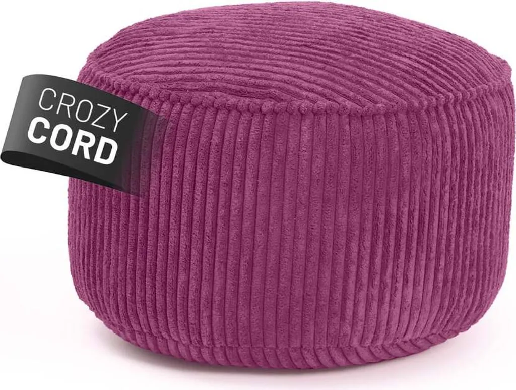 Pouf Lumaland Cord Vin Rouge : Siège de Relaxation Idéal pour Coin Lecture