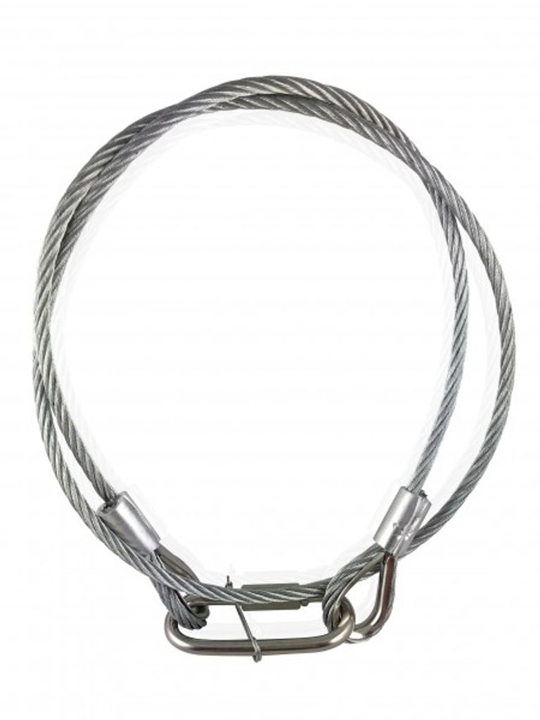 Sicherheitsseil 1000 x6mm Sicherung mit Kettenverbindungsglied/Stahlseil/Fangseil/Rope/Drahtseil