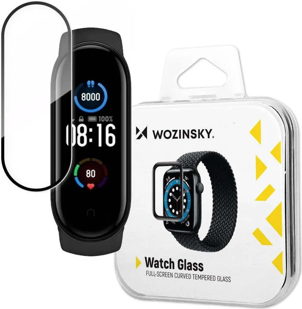 Vetro Ibrido Wozinsky Xiaomi Mi Band 5 | Design Sottile Nero 9H