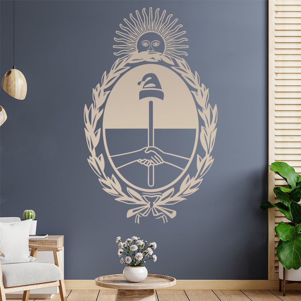 Argentinien Wappen Wandtattoo Wandaufkleber Wall Sticker - Dekoration, Küche, Wohnzimmer, Schlafzimmer, Badezimmer