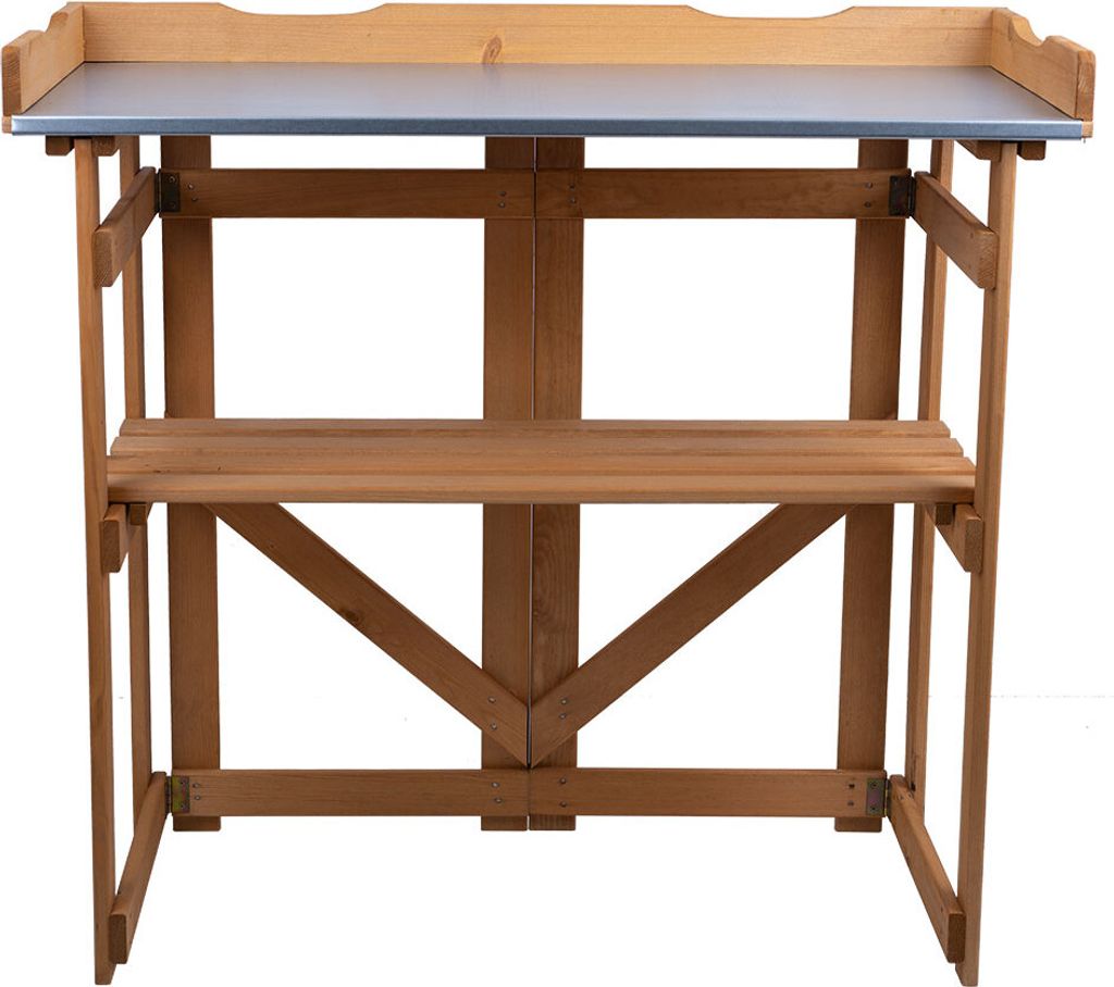 Pflanztisch, klappbar, Kiefernholz, braun, H 94cm Produktbild 