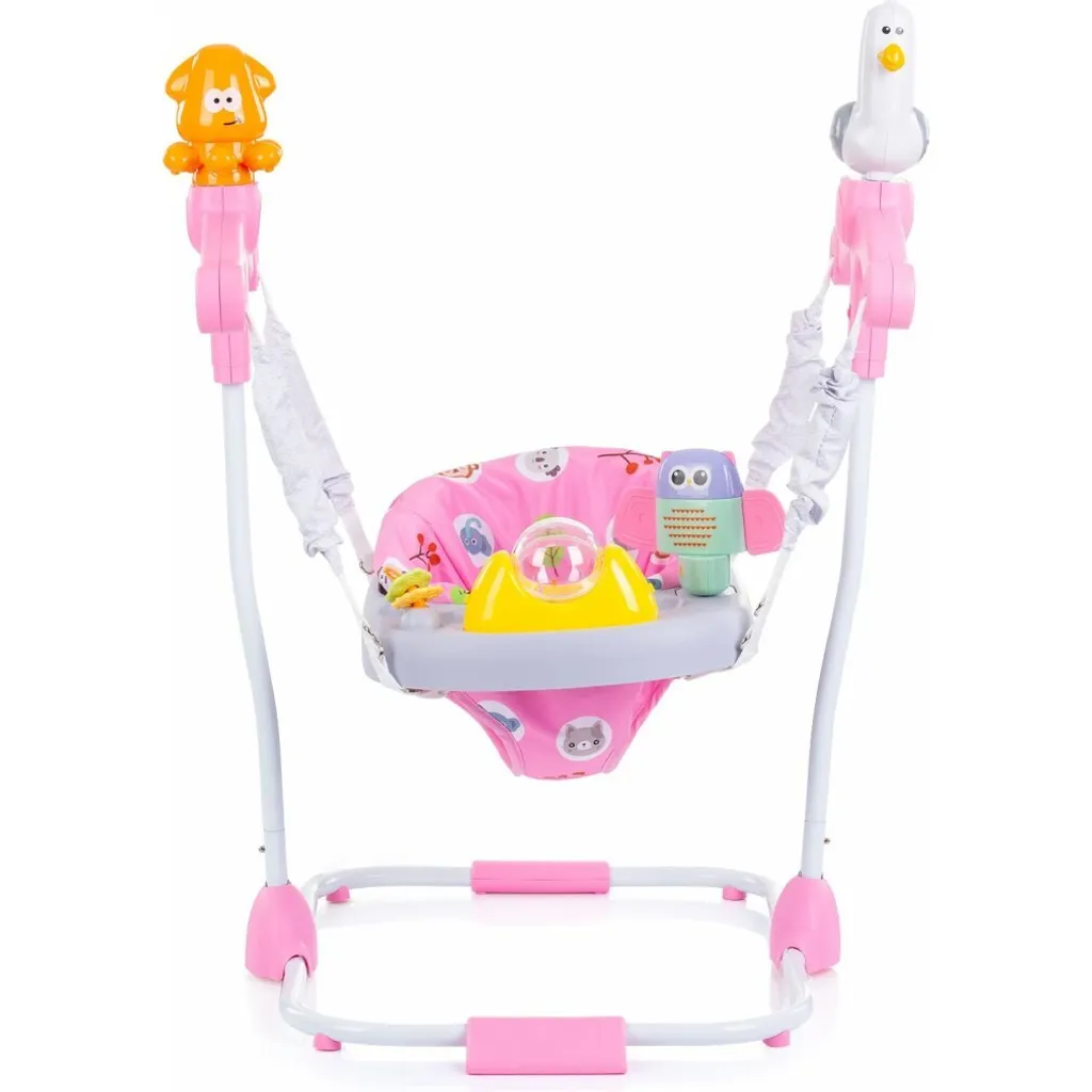 Chipolino Macarena Rose : Balançoire Bébé 2-en-1 avec Centre de Jeux