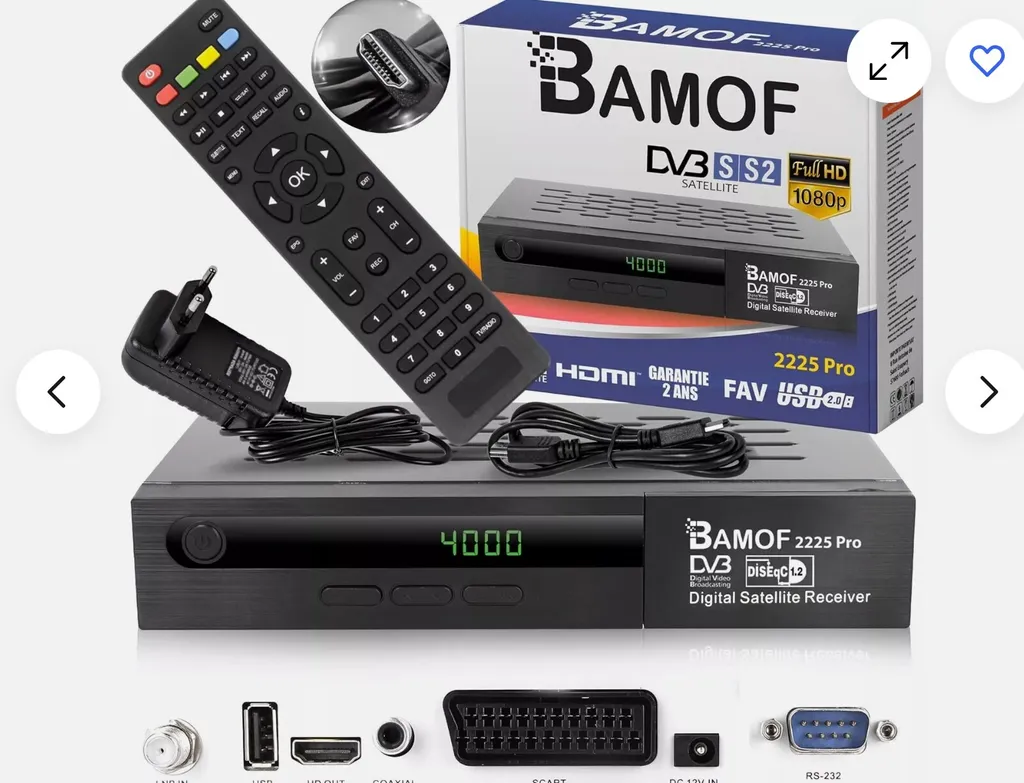 Bamof 2225 PRO Ricevitore Satellitare HDTV DVB-S2 | Decoder Digitale HD