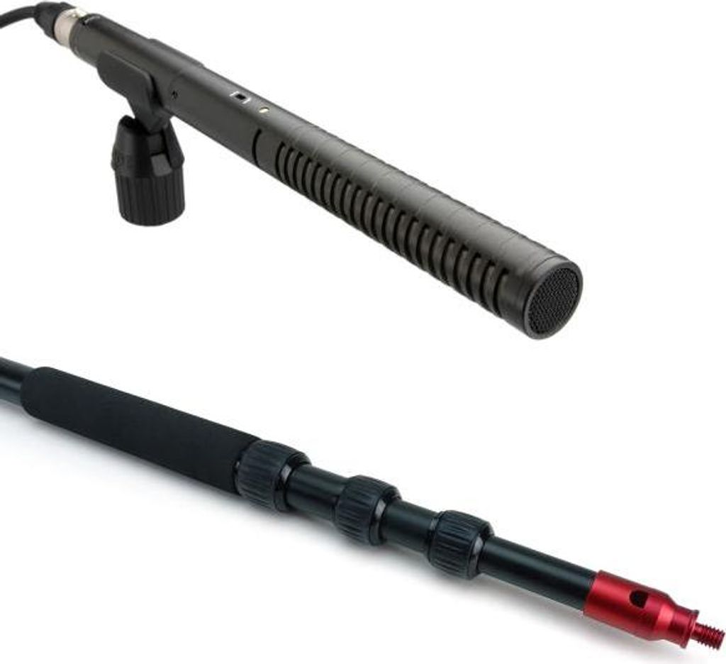 Rode Mikrofon NTG-2 mit keepdrum Boompole