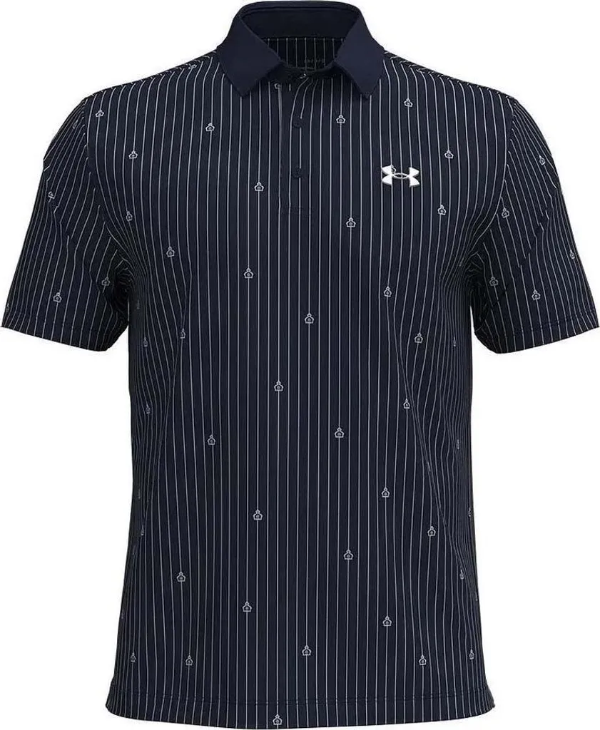 Haut de Golf Respirant Under Armour Playoff 3.0 Imprimé Bleu Taille L