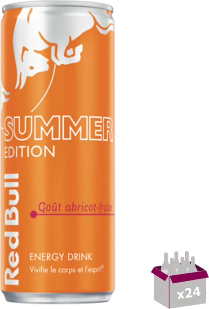 Fatigue ? Red Bull Summer Edition Abricot-Fraise 24x25cL vous booste