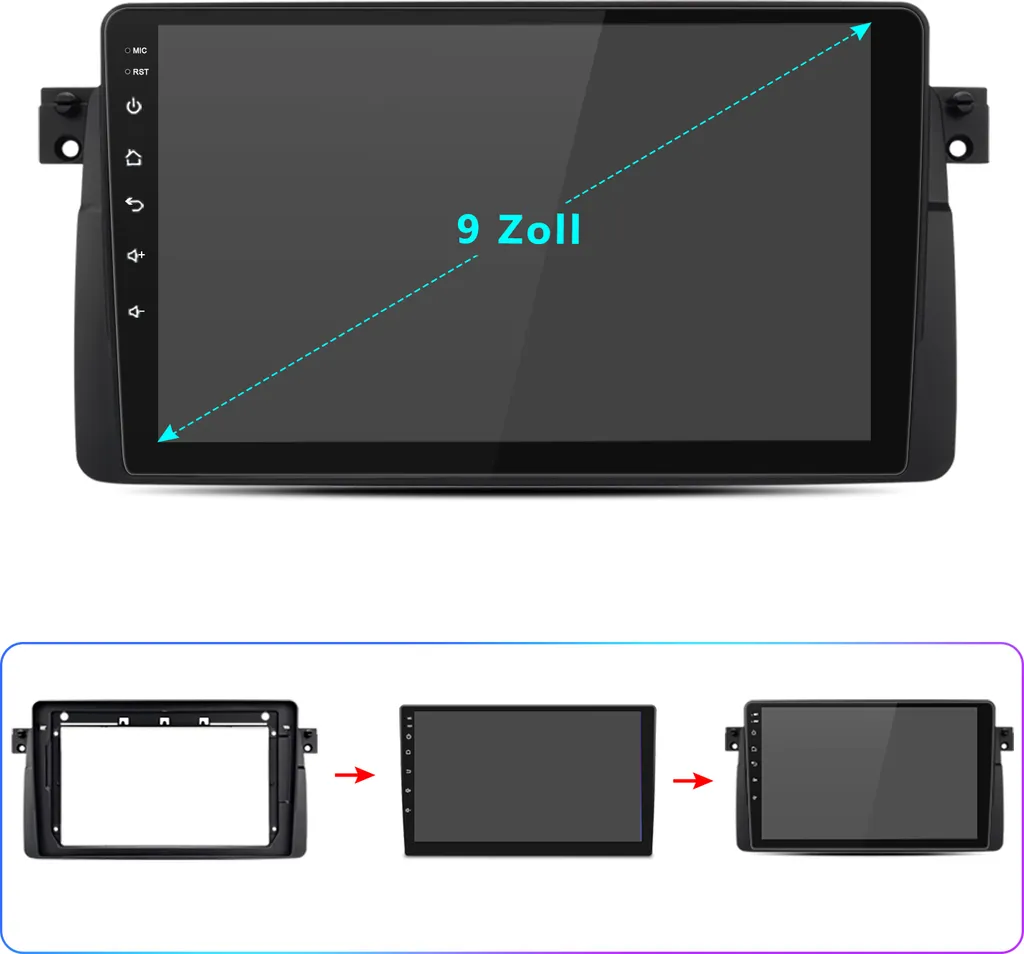 Radio Android 2Din BMW E46 32GB GPS Navi CarPlay DSP - Stile Originale - 10