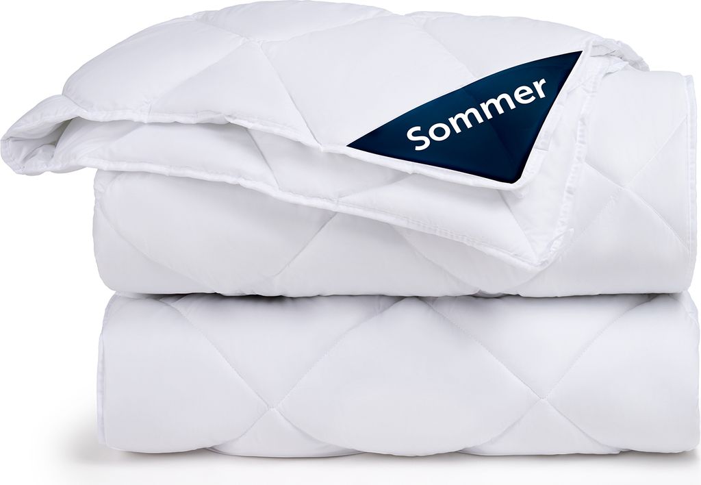 Blumtal Sommerdecke 155x220 cm - leichte Decke Sommer 155x220 cm weich - leichte Sommerdecke Füllmenge 150gsm - Steppbettdecke leicht/Steppdecke