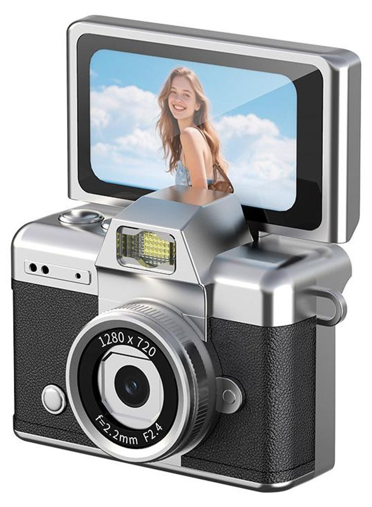 Daumen-Schlüsselanhänger-Kinderkamera, 1,47-Zoll-Klappdisplay, Mini-Digitalkamera, HD, ultrakompakte Kamera, Videokamera