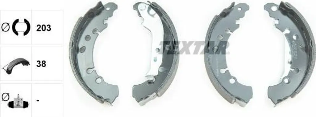 Kit Ganasce Freno Posteriore Textar 91075000 per Toyota Yaris