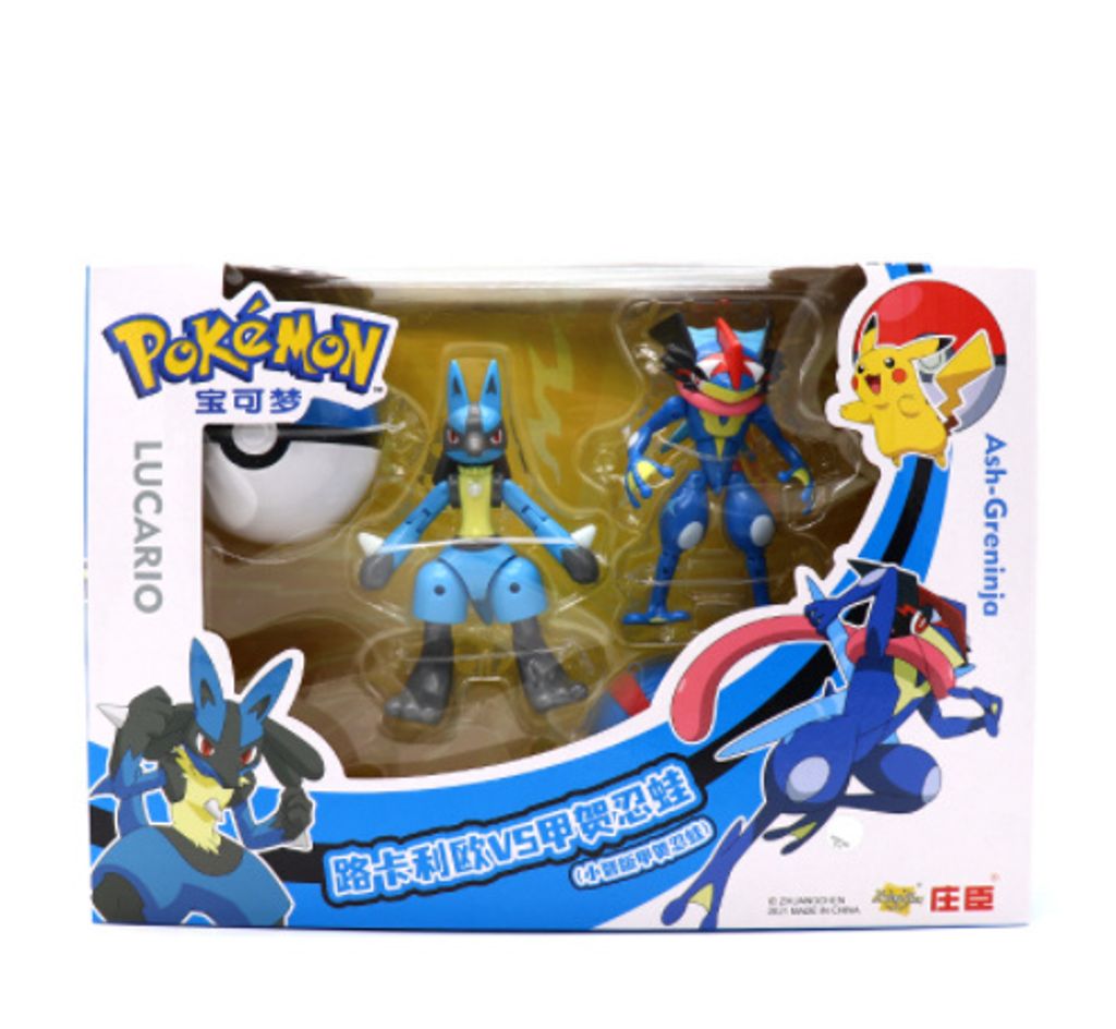 Pokemon Spielzeug Lucario Pokémon Figur mit Pokeball Spielzeug Geschenk 