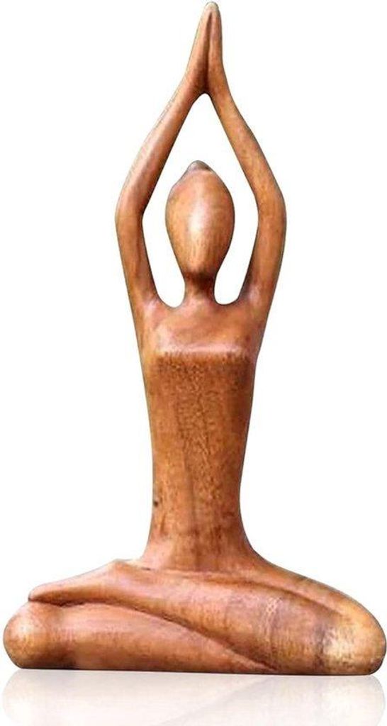 Abstrakte moderne Kunstfigur für Tisch und Garten - Mädchen und Frau Yoga- und Meditationsskulptur aus Polyhars.