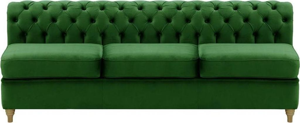 Chesterfield Modul - Innenelement, dreisitzig (3CP)-Velluto 10-wax black