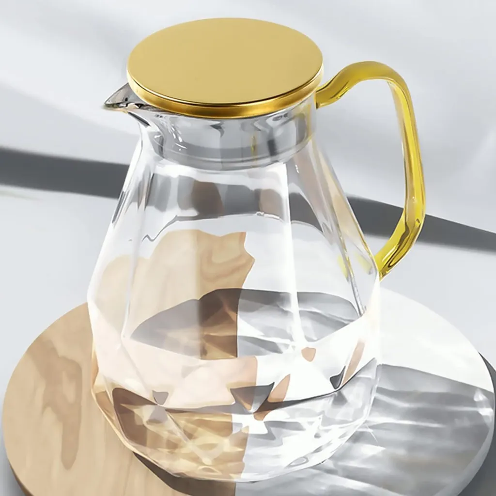 Brocca per Sangria e Cocktail DUJUST 2L - Vetro Diamante Oro
