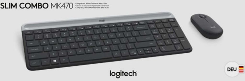 Logitech Wireless Keyboard+Mouse MK470 black retail Obrázok produktu 