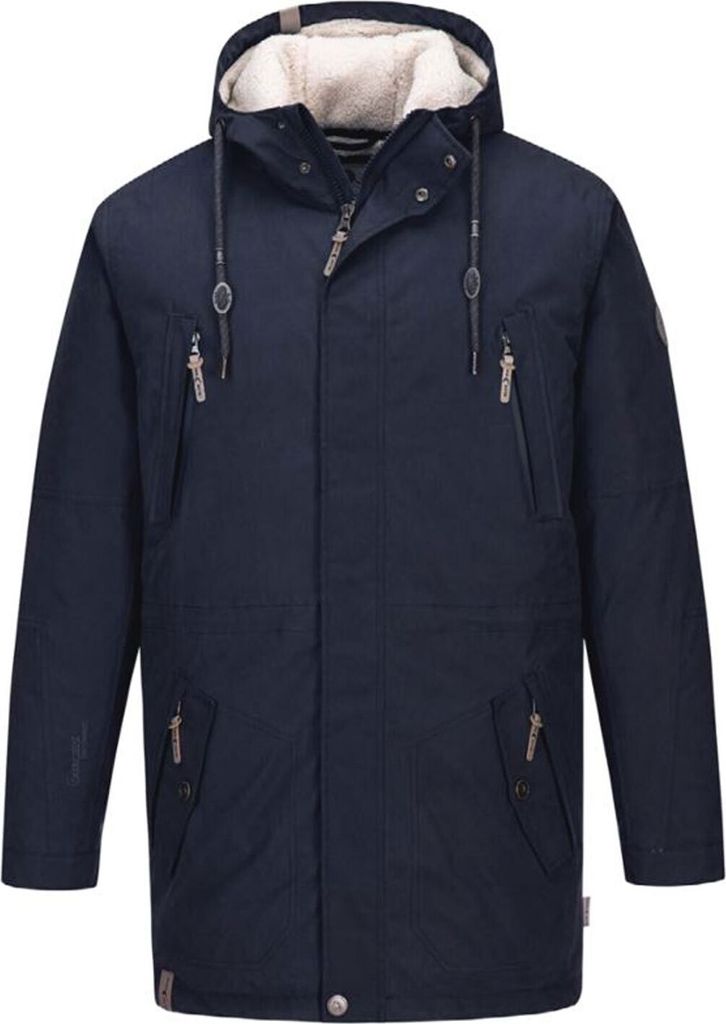 Blue Wave Herren Funktionsparka Jacke Kuddel - Parka Winterjacke Outdoorjacke Funktionsjacke in Marine Größe XL