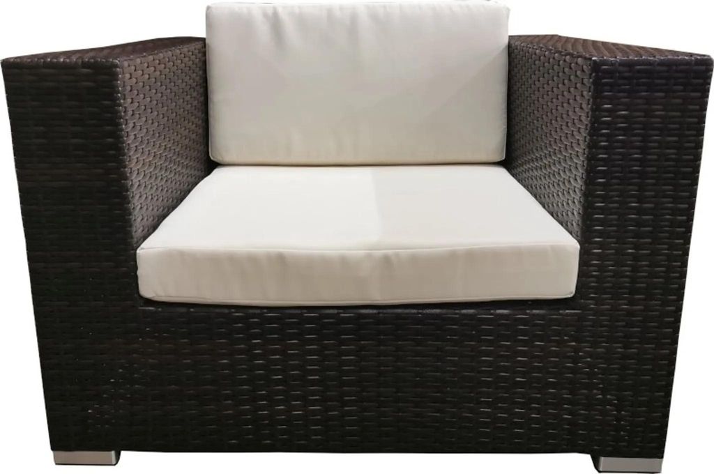 Poly Rattan Gartenmöbel G-Sessel mix-braun Alu Garnitur Lounge Garten Sitzgruppe Gartenset