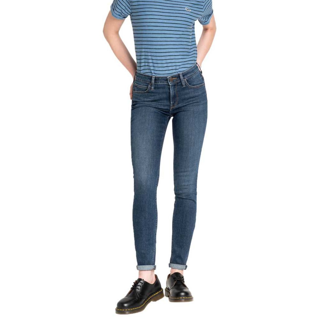 Lee Scarlett Skinny Jeans Ulrich Wash Dunkel Used-Look Superstretch Größe 25