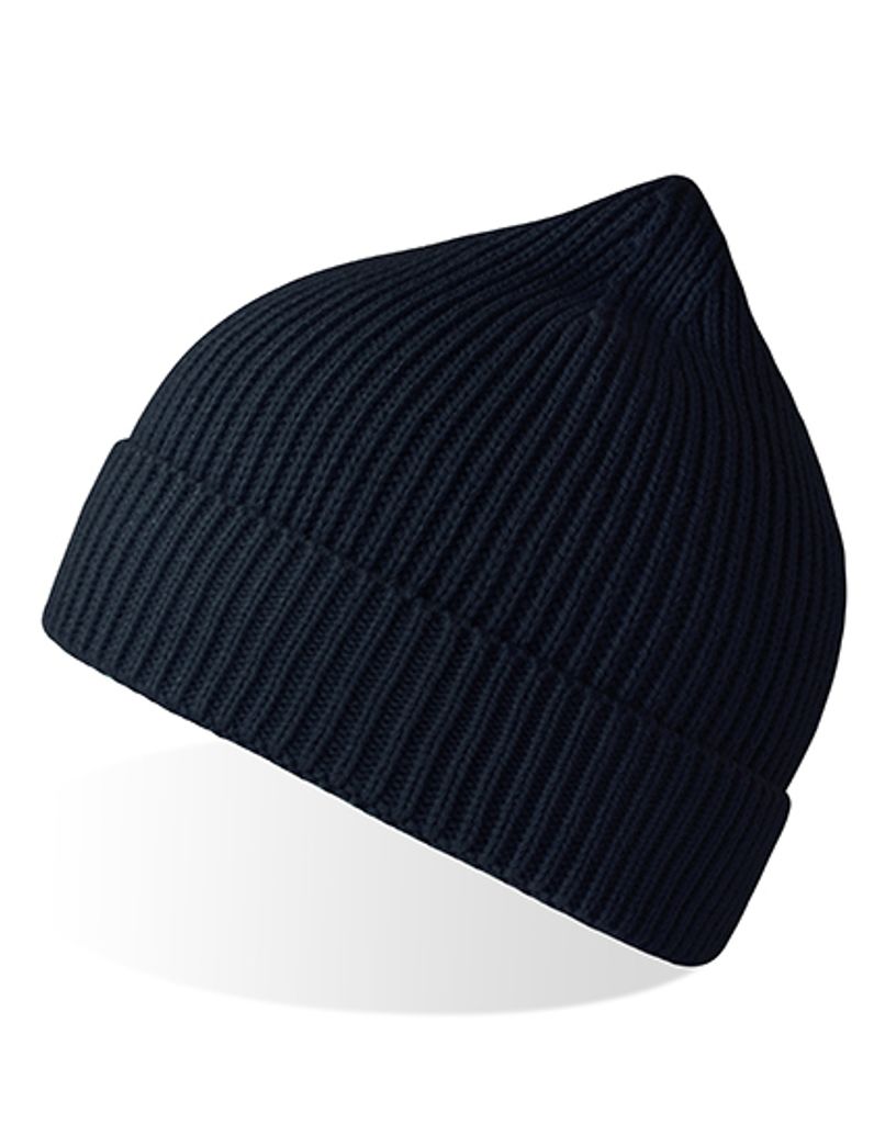 Atlantis ANDB | Andy Beanie es recyceltes Polyester Wintermütze - Farbe: Navy - Größe: One Size