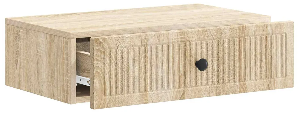 Table d'appoint murale pour optimiser petit espace chêne Sonoma