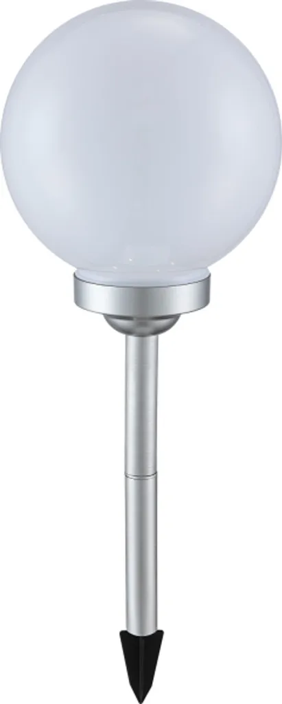 Globo Lighting Lampe Solaire en Plastique Argent Métallisé avec 4 LED