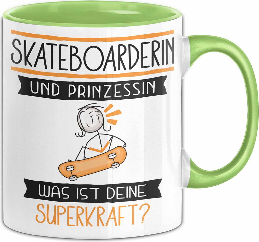 Skateboarderin Und Prinzessin Tasse Geschenk Für Eine Produktbild 