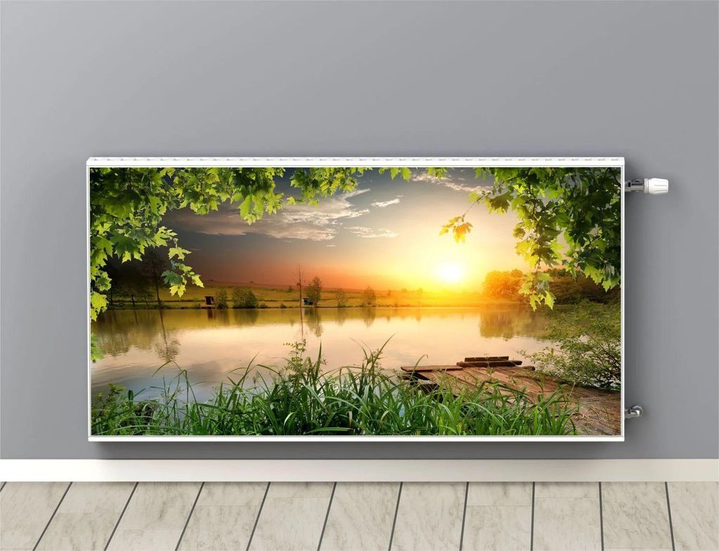 Magnetická podložka pod radiátor Krajina jazera 60x100cm Obrázok produktu 