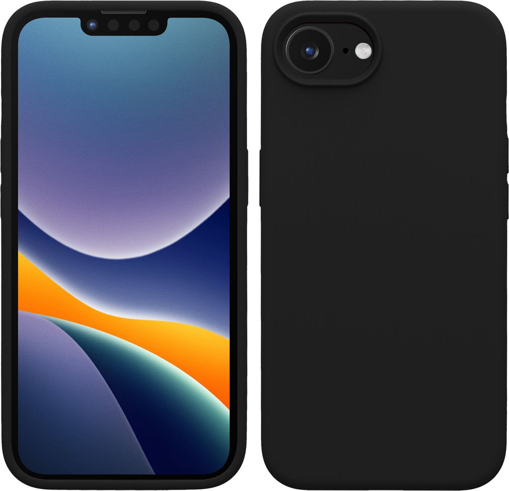 kwmobile Handyhülle für iPhone 16e Hülle, für iPhone 16e Case - Hülle Silikon - kabelloses Laden - Schwarz