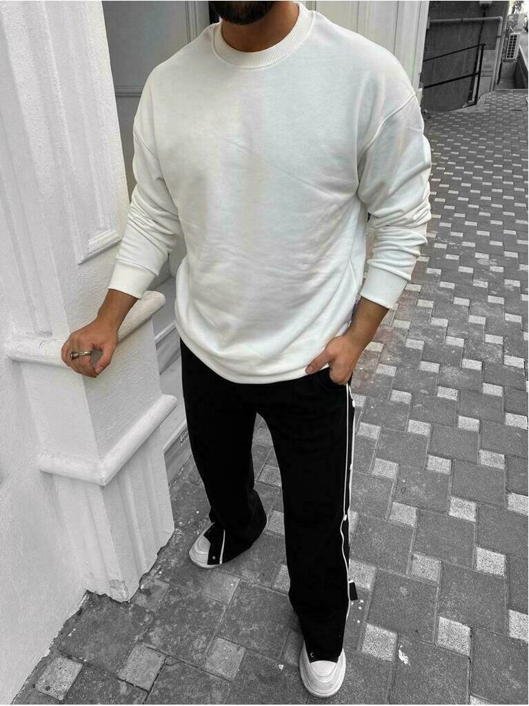 Megaman Jeans Oversize Pullover Herren Sweatshirt Rundhals Produktbild 