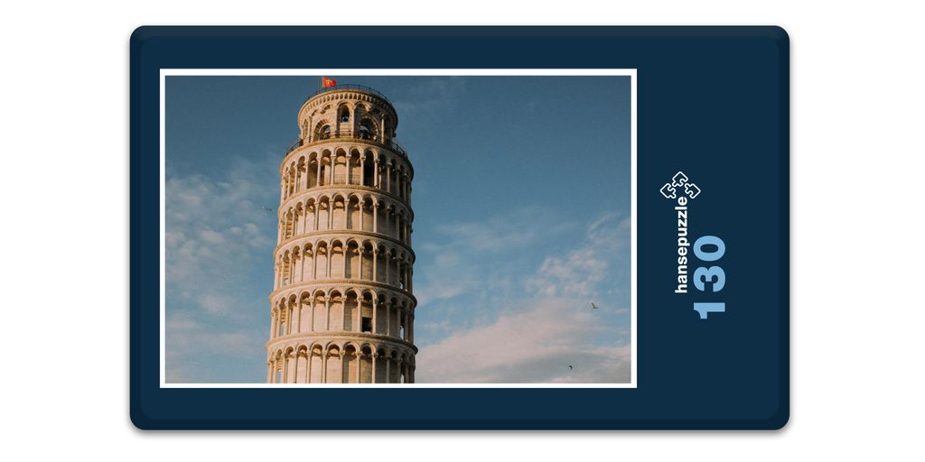 hansepuzzle 17369 - Italien Puzzle, 130 Teile, Orte, 28,7 x 20,0cm mit hochwertiger Aufbewahrung, Kartonbox und wiederverschließbarem Beutel