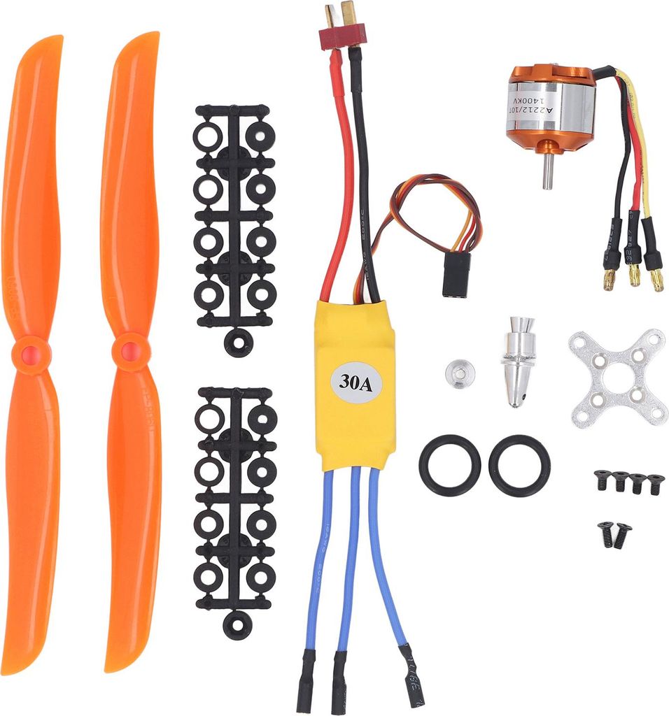 A2212 1400KV Brushless-Außenbordmotor, 30A-Regler, 8060-Propeller und Schraubensatz für RC-Flugzeug/Quadrocopter