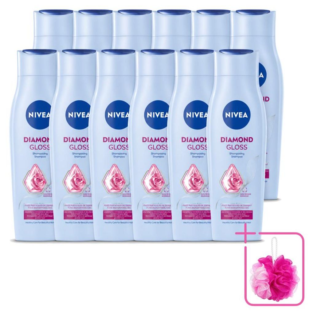 12 kusov šampónu NIVEA Diamond Gloss – 250 ml – balenie s Obrázok produktu 